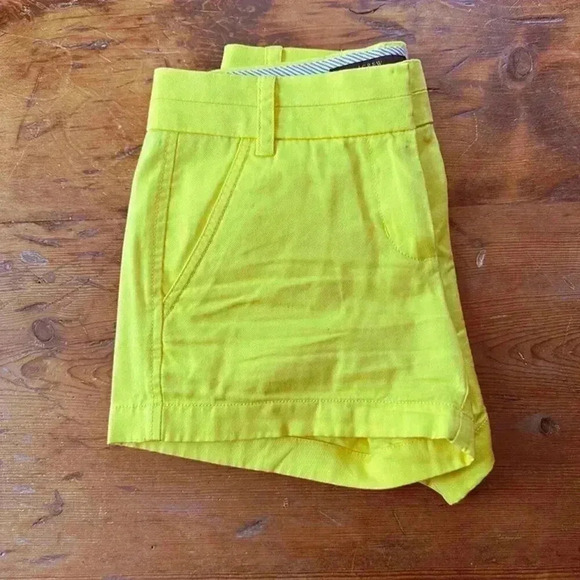 Yellow J. Crew Chino Shorts Cotton Size 000 - Picture 5 of 5